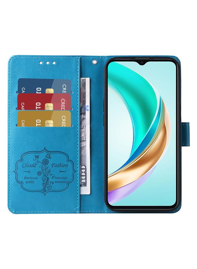 اس-توب جراب هاتف جلدي منقوش عليه زهور الفراشة لهاتف Honor X6b 4G / X6a - Image 4