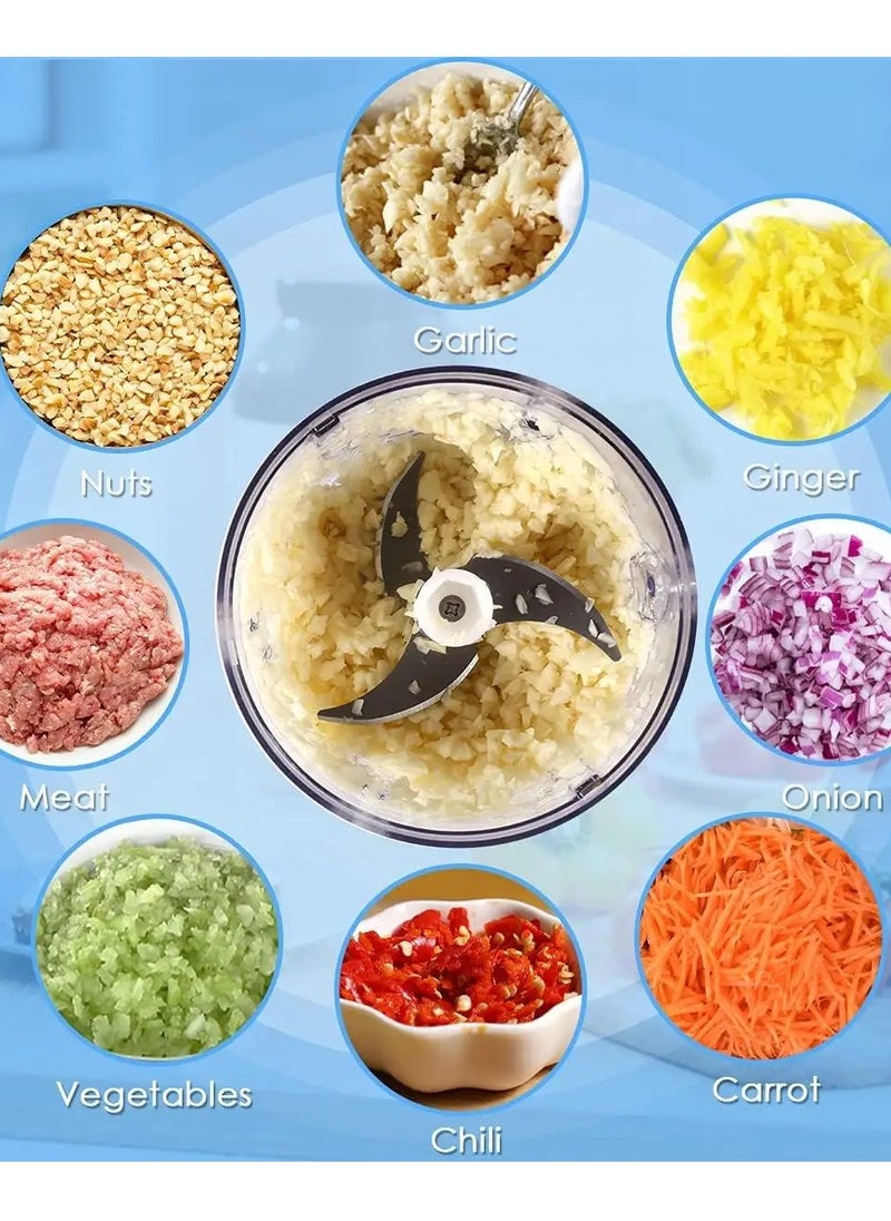 Wireless Electric Garlic Chopper, 250ML Capacity, Portable USB Rechargeable Food Processor, Effortless One-Touch Operation, Waterproof Design, Ideal for Baby Food, Meat, Vegetables, and Sauces,Green