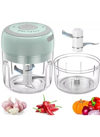 Wireless Electric Garlic Chopper, 250ML Capacity, Portable USB Rechargeable Food Processor, Effortless One-Touch Operation, Waterproof Design, Ideal for Baby Food, Meat, Vegetables, and Sauces,Green - pzsku/ZAEE3416C49F76BC8C89FZ/45/1746231241/98fbf380-9eb8-4666-a171-441c71842f8f