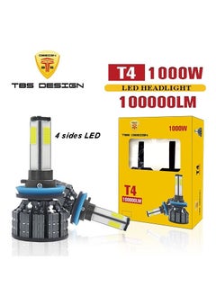 TBS DESIGN T4 880 كشاف أمامي LED 4 جوانب أصلي 50 وات/مجموعة مع 5000 شمعة
