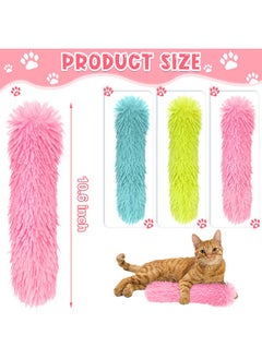 Civaner 6 Pcs Catnip Toys Interactive Cat Kicker Toy Plush Fabric Cat Kick Toy Sticks Chasing Chewing Exercising Catnip Filled Cat Toys Cat Chew Toy for Puppy Kitty (Grass Green, Blue, Pink, 10.6 Inch)  - Image 2