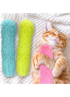 Civaner 6 Pcs Catnip Toys Interactive Cat Kicker Toy Plush Fabric Cat Kick Toy Sticks Chasing Chewing Exercising Catnip Filled Cat Toys Cat Chew Toy for Puppy Kitty (Grass Green, Blue, Pink, 10.6 Inch)  - Image 4