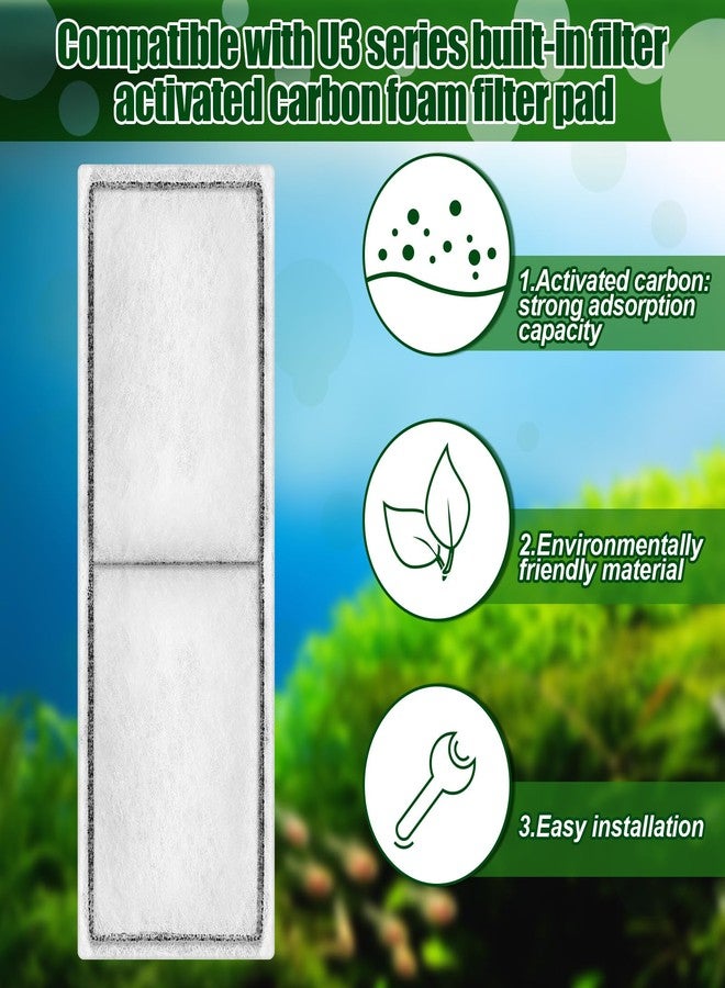 Pangda Carbon Filter Foam Pad Compatible with U3 Filters Range of Internal Underwater Sponge Aquarium Underwater Filter Accessories for Internal Replacement Aquarium Fish Tank(8 Pcs) - Image 2
