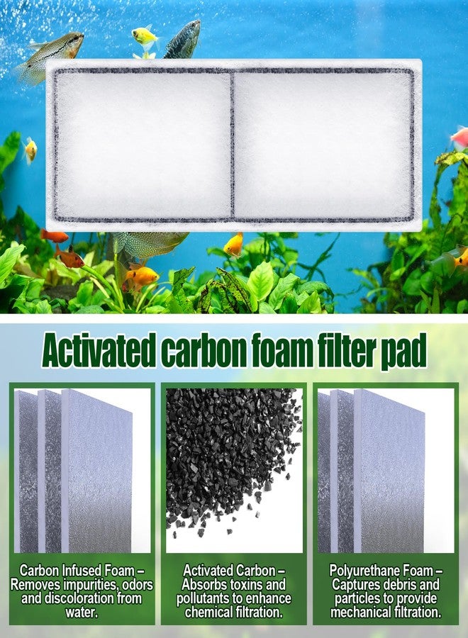 Pangda Carbon Filter Foam Pad Compatible with U3 Filters Range of Internal Underwater Sponge Aquarium Underwater Filter Accessories for Internal Replacement Aquarium Fish Tank(8 Pcs) - Image 3