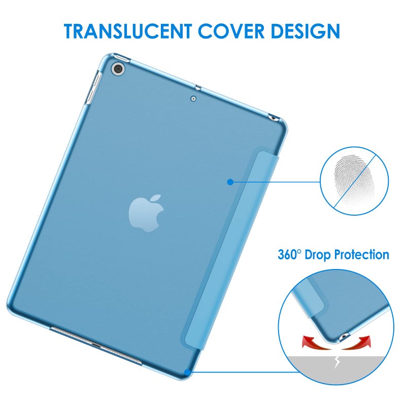 JETech Case for iPad (9.7-Inch, 2018/2017 Model, 6th/5th Generation), Smart Cover Auto Wake/Sleep (Blue) - Image 4