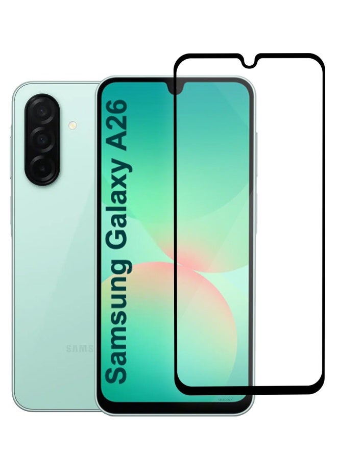 DUSALA Samsung Galaxy A26 Screen Protector – Full Coverage 9H Tempered Glass | HD Clarity | Anti-Fingerprint | Edge-to-Edge Fit - Image 1