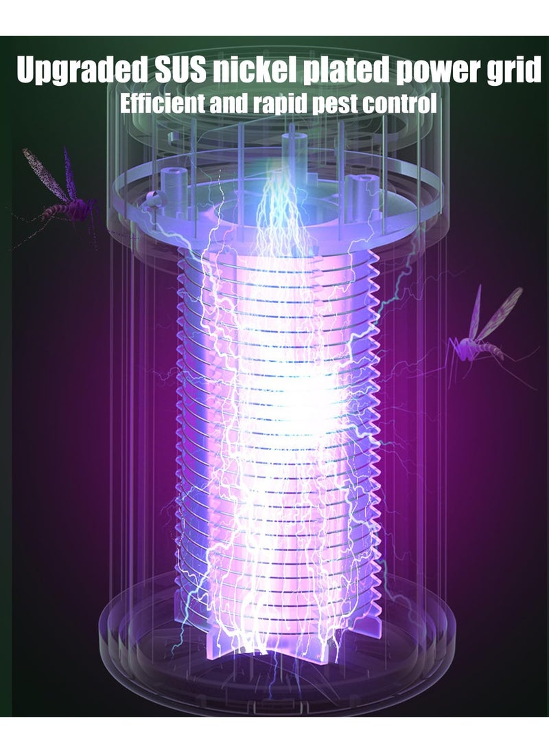 SYOSI - Bug Zapper for Indoor and Outdoor Use, Versatile Mosquito Zapper with Night Light, Electric Rechargeable Cordless Waterproof Mosquito Trap, Ideal for Home, Patio, Camping, RV, USB Battery Powered - Image 1