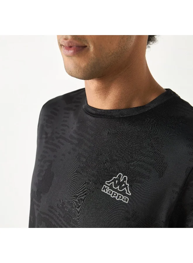 Kappa Kappa Logo Detail Crew Neck T-shirt with Short Sleeves