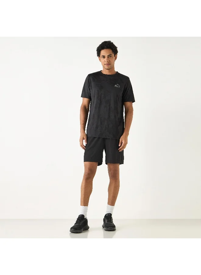 Kappa Kappa Logo Detail Crew Neck T-shirt with Short Sleeves