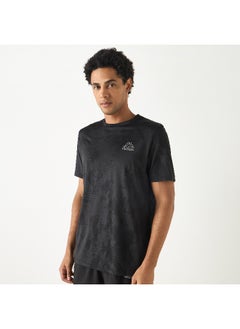 Kappa Kappa Logo Detail Crew Neck T-shirt with Short Sleeves  - Image 1