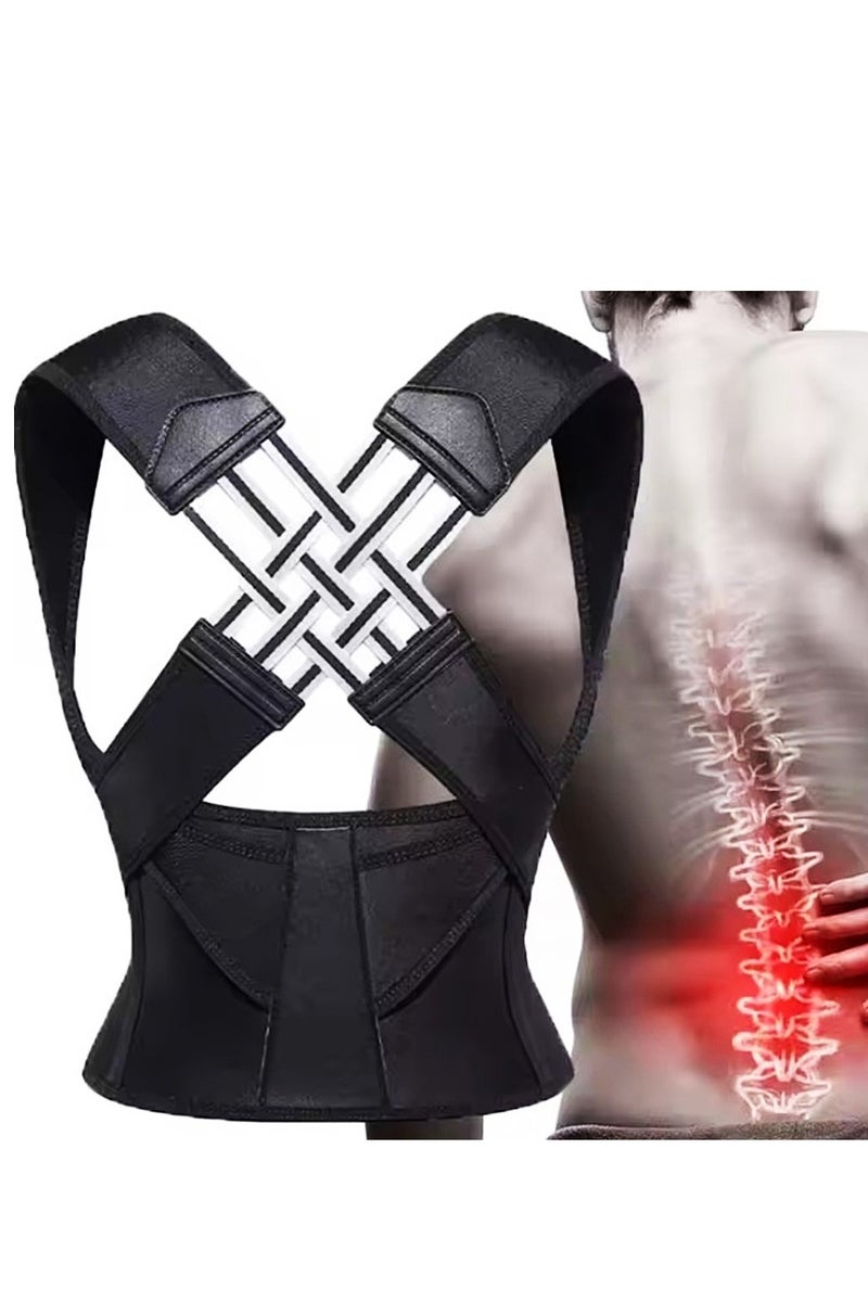 X Vision Adjustable Back Support Belt for Posture Correction, Advanced Brace for Shoulder and Neck Pain Relief, Ideal for Improving Posture and Providing Instant Relief, with Effective Back Support and Excellent Stabilization to Reduce Strain and Chronic Pain - Image 2