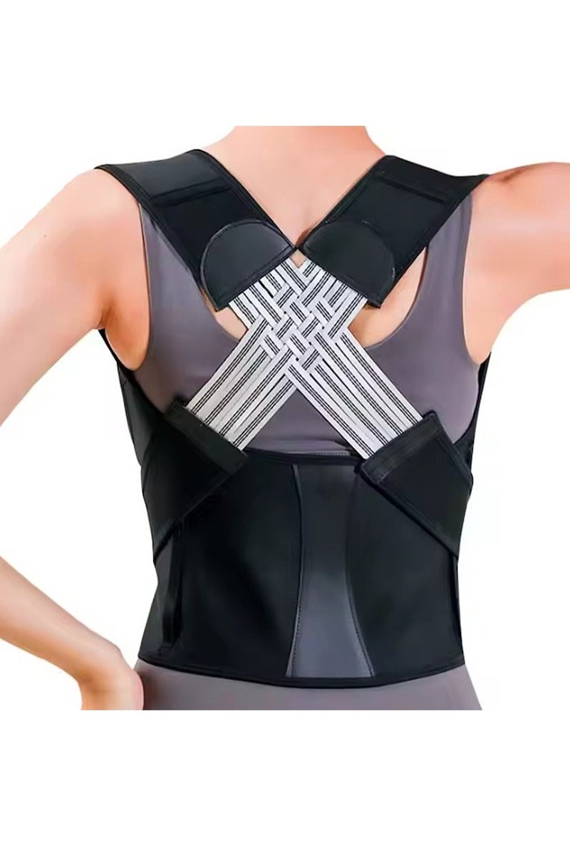 X Vision Adjustable Back Support Belt for Posture Correction, Advanced Brace for Shoulder and Neck Pain Relief, Ideal for Improving Posture and Providing Instant Relief, with Effective Back Support and Excellent Stabilization to Reduce Strain and Chronic Pain - Image 1