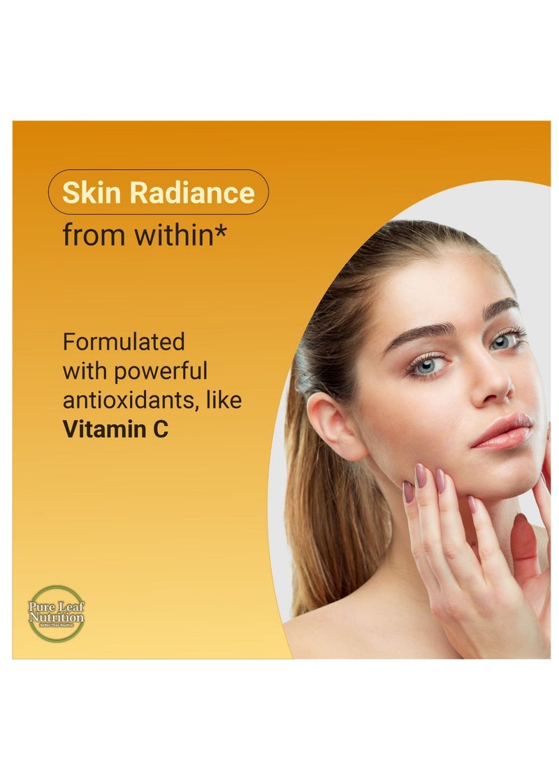 Pure leaf Nutrition Glutathione 500mg With Vitamin C 60 Tablets | Dark Spot Treatment & Skin Whitening Pills  - Image 4