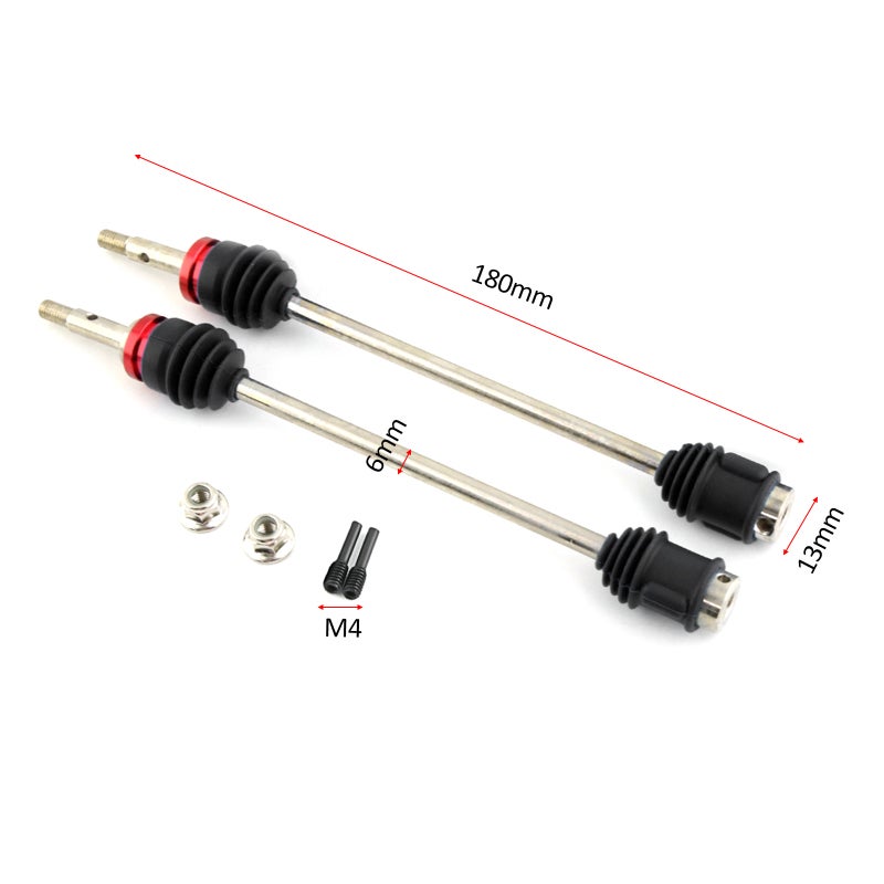 Drive Shaft: Black Steel Front & Rear Driveshaft - Durable Long-Lasting Better Control Handling Driveshaft Replacement for 1/10 Remote Control Cars Traxxas E-Revo/E-Maxx/T-Maxx/Revo - Image 2
