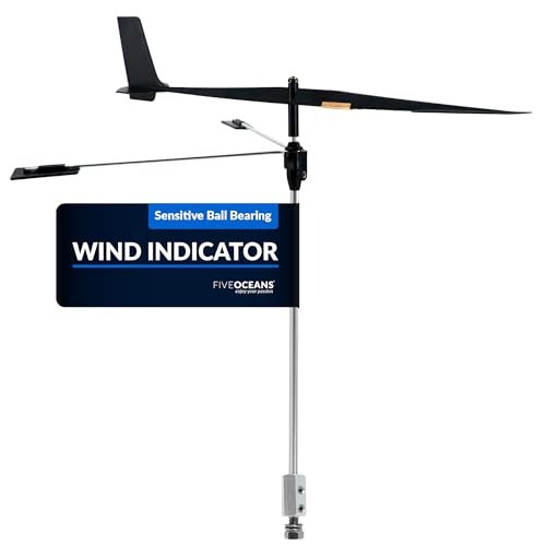 Five Oceans 14-1/2-Inch Sailing Boat Wind Direction Indicator, Wind Vane with Sensitive Ball Bearing - FO2080 - Image 1