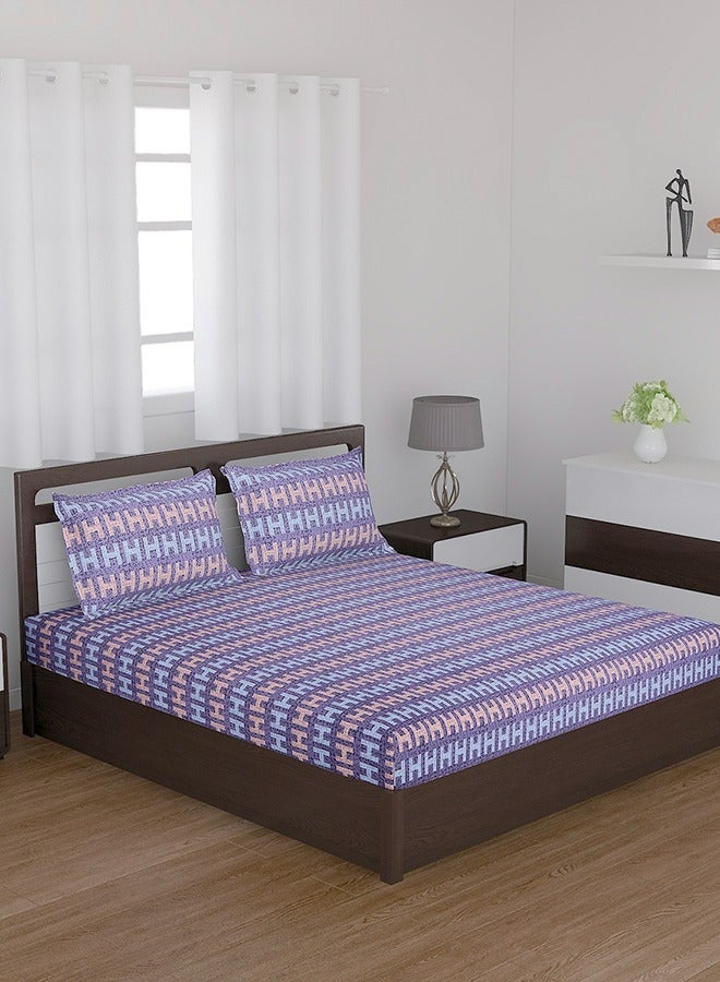 Status Contract مجموعة ربيع صيف - ملاءة سرير مزدوجة غنية بالقطن مع 2 غطاء وسادة لغرفة النوم، المنزل، الفندق - 120 جرام/متر مربع، 210 × 215 سم - Image 1