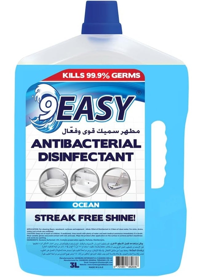 9EASY Antibacterial Disinfectant Ocean 3L - Image 1