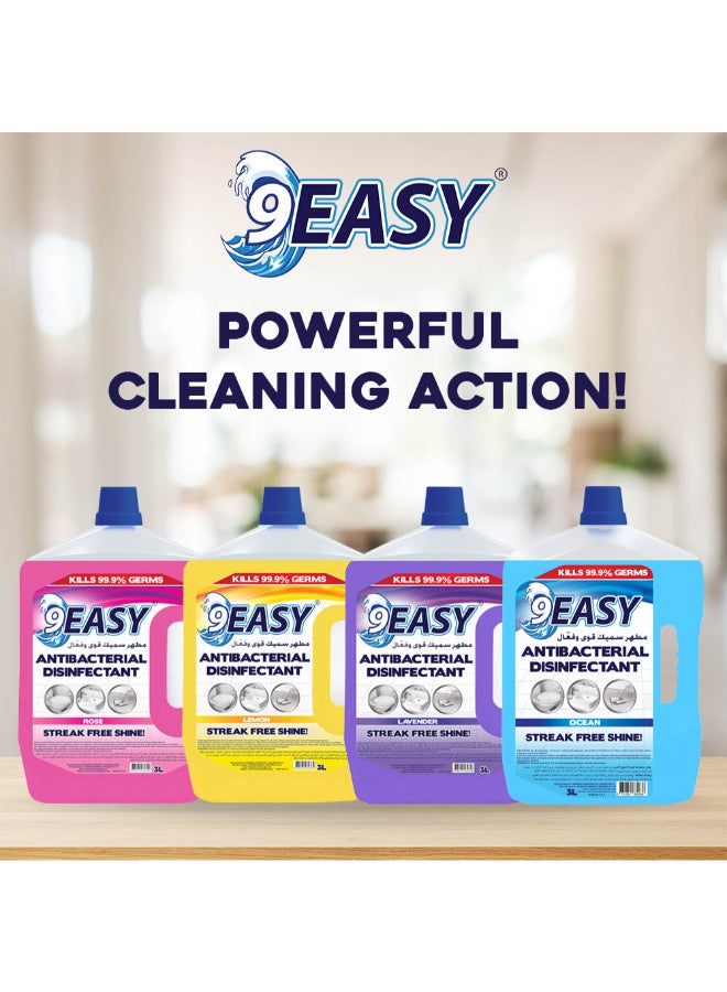 9EASY مطهر مضاد للبكتيريا برائحة المحيط 3 لتر - Image 4