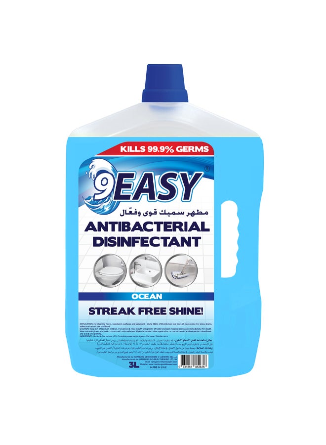 9EASY مطهر مضاد للبكتيريا برائحة المحيط 3 لتر - Image 1