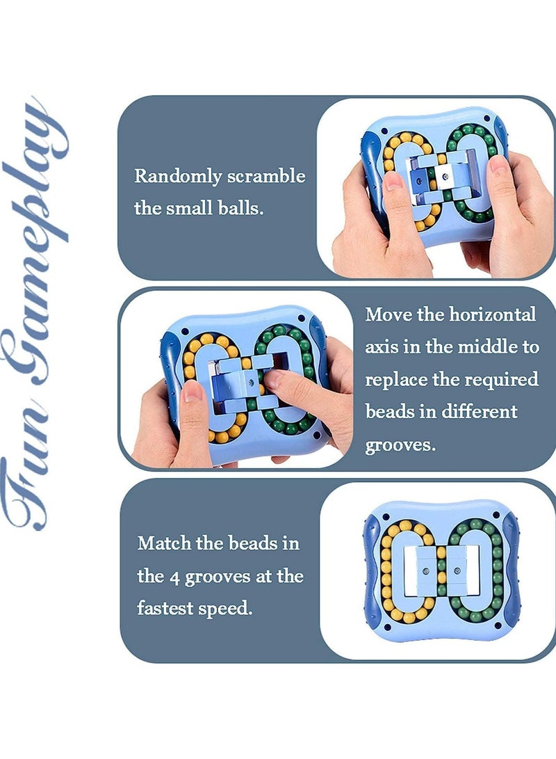 CMGTYYD Magic Cube Bean Puzzle Toys,Decompression Spinning Magic Bead Puzzles,Fidget Magic Cube Toy for Office Relief Stress Anxiety Game Creative Toys,Brain Teasers Travel Games for Kids Adult - Image 3