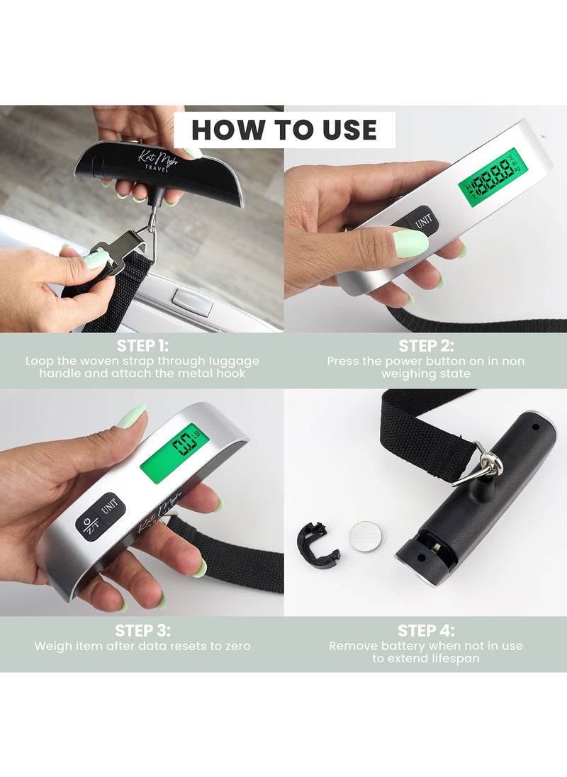 Generic - Portable Digital Luggage Scale - Travel Weight Scale with Hook for Suitcases, Bags, and Luggage - Accurate and Lightweight Weighing Solution for Travelers - Image 1