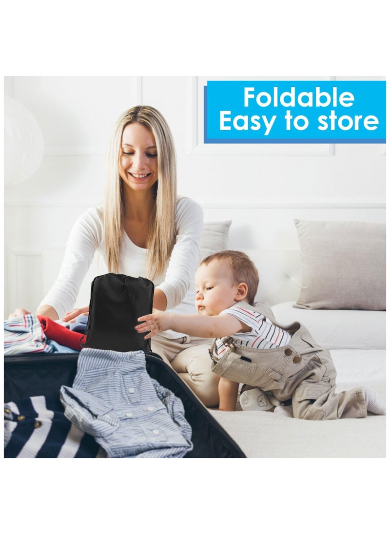 Toddler Travel Bed，Toddler Airplane Seat Extender, Foldable Travel Bed for Kids, Portable Plane Travel Essentials for Toddler Leg Rest & Lie Down, with Side Pockets (BLUE)