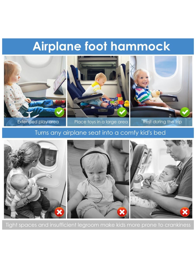 Toddler Travel Bed，Toddler Airplane Seat Extender, Foldable Travel Bed for Kids, Portable Plane Travel Essentials for Toddler Leg Rest & Lie Down, with Side Pockets (BLUE) - pzsku/ZAEE4120A60691EF139A6Z/45/_/1721983778/b41e7527-7550-4721-a456-7a892d4a0e37