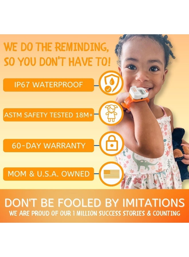 POTTY TIME Our Watch is The Real Deal, Water Resistant & Easy to Use, Orange + Battery Replacement Kit - Image 2