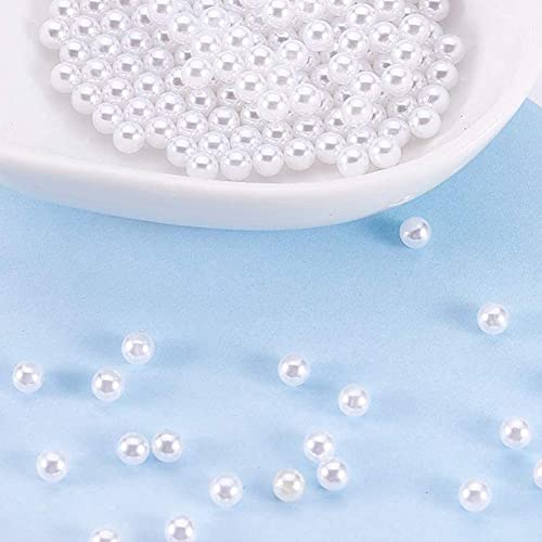 Cymtoo 200pcs White Pearl Beads 8/12mm Loose Spacer Pearls No Hole for Vase Filler, Wedding, Birthday Party, Home Decoration - Image 3