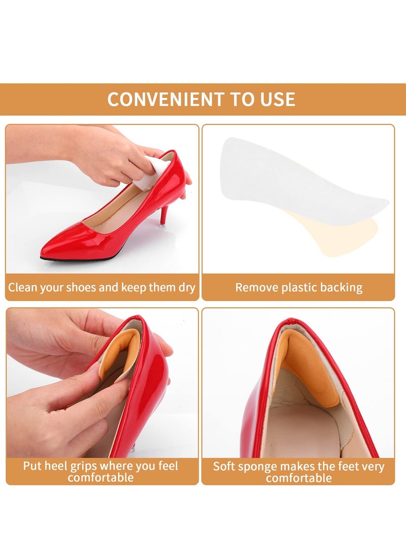 10 Pairs High Heel Cushion Pads Includes Adjustable Toe Filler Inserts Front Insoles Heel Grips Liner Insert, Preventing Too Big Shoe from Heel Slipping Blisters Relieve Pain ,Unisex Shoe Pads. - Image 4