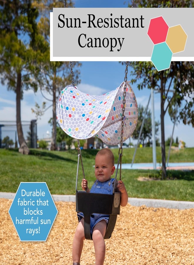 Squirrel Products Swing Shade for Outdoor Baby Swings - Portable Folding Sunshade for Toddlers, Durable UV-Resistant Canopy, Easy Installation, Fits Most Swing Sets - Image 3