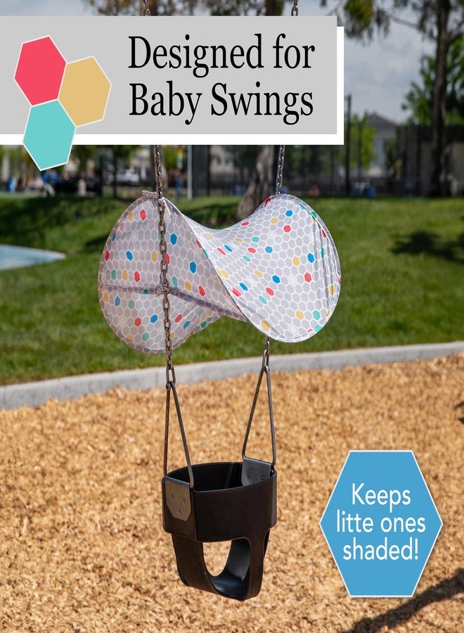 Squirrel Products Swing Shade for Outdoor Baby Swings - Portable Folding Sunshade for Toddlers, Durable UV-Resistant Canopy, Easy Installation, Fits Most Swing Sets - Image 2