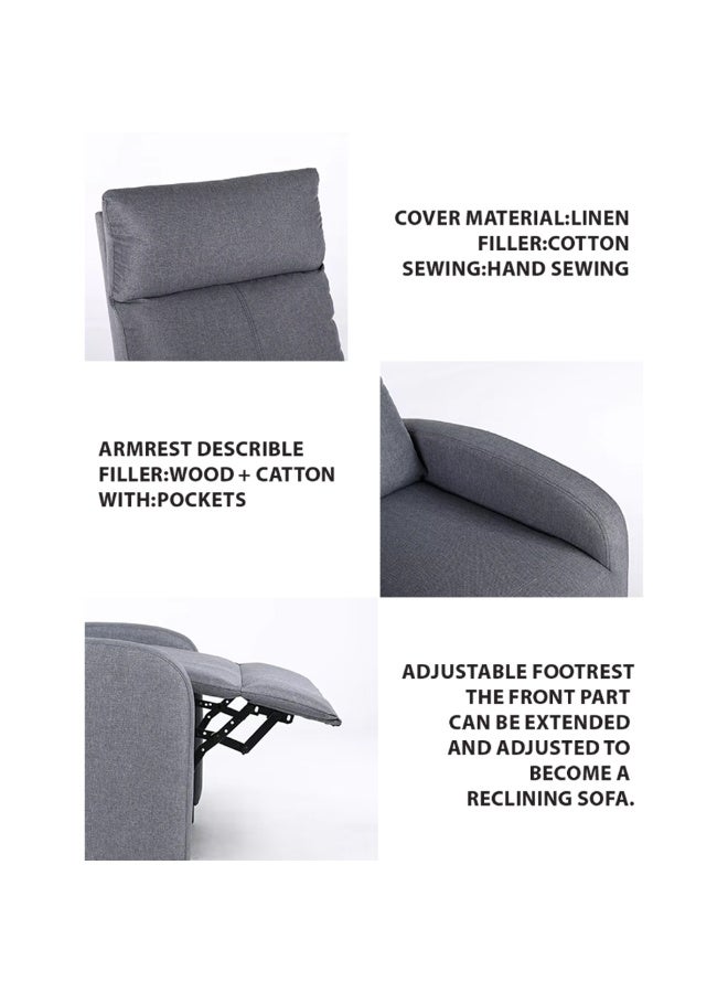 إن كي أكس كرسي استرخاء أوروبي حديث مع تصميم قابل للتمدد والطي، مناسب للمنزل والمكتب - Image 5