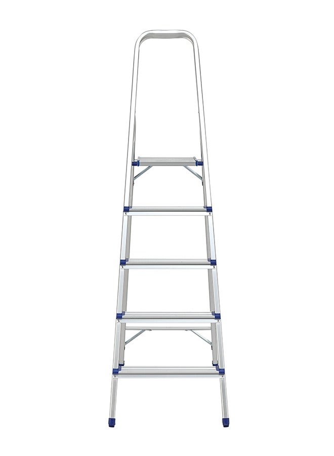 LAWAZIM 5-Step Folding Ladder - Portable and Lightweight Step Stool with Wide Anti-Slip Pedals, Space-Saving Design, Support Rod Structure, and Noise-Free Feet - for Indoor and Outdoor Use - Image 4