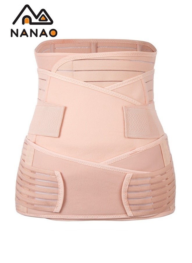 NANAO 3 in 1 Postpartum Belly Corset Belt For Waist, Postpartum Support Waist Belt Shapewear Slimming Girdl,Pelvis And Around The Stomach Very Comfortable Breathable And Under Clothes XL  - Image 1
