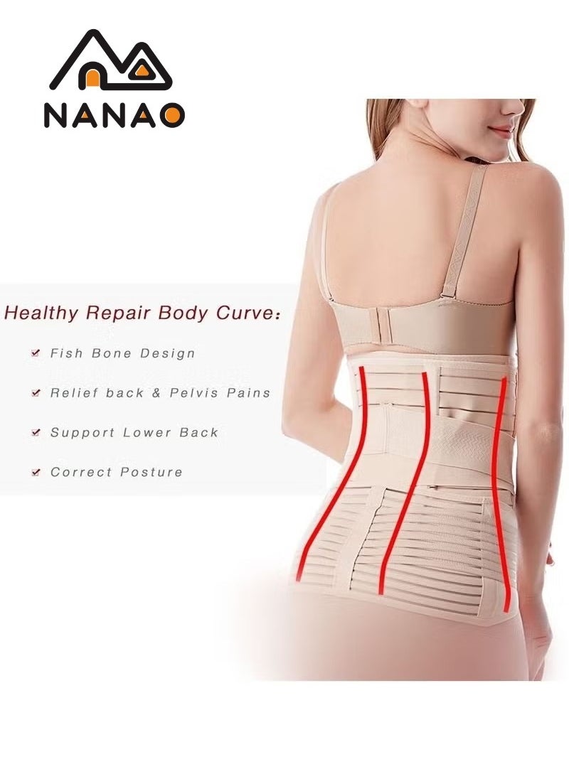 NANAO 3 in 1 Postpartum Belly Corset Belt For Waist, Postpartum Support Waist Belt Shapewear Slimming Girdl,Pelvis And Around The Stomach Very Comfortable Breathable And Under Clothes XL  - Image 5
