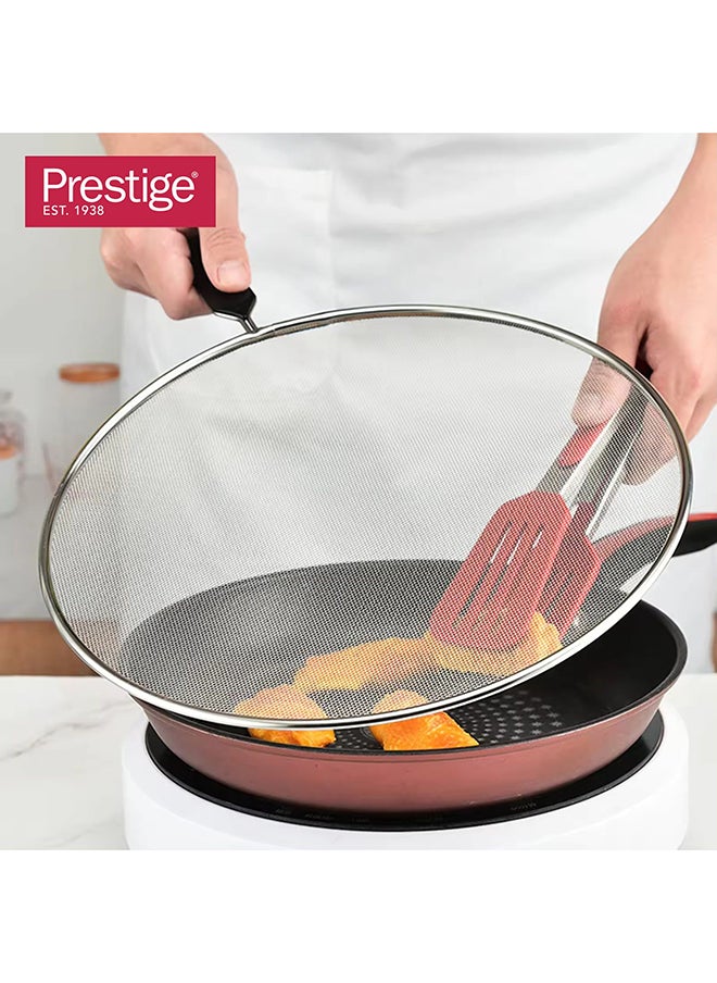 Prestige Prestige Splatter Guard 20cm - Premium Stainless Steel Oil Grease Splatter Screen for Frying Pans - Splatter Guard for Clean Cooking  - Image 5