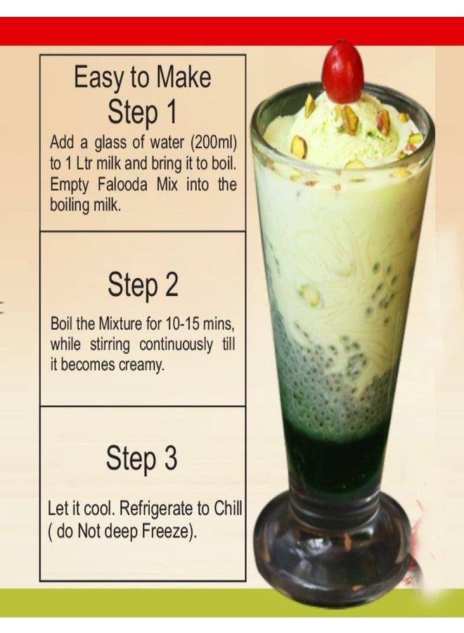 Brew Lab Kesar Pista Flavored Falooda| Instant Falooda Mix| Easy to Make Mix it with Milk 250 g - Image 2