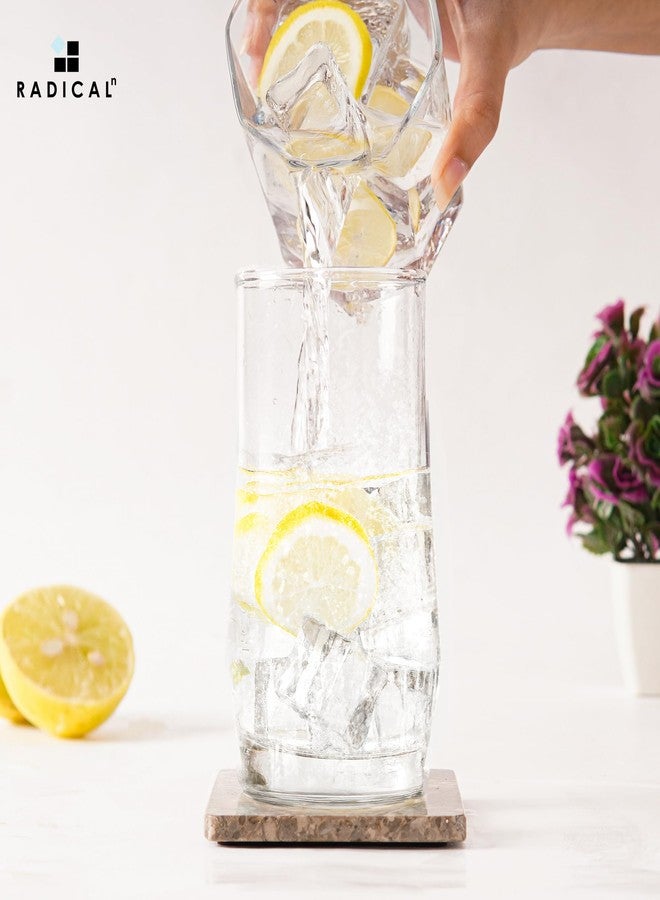 RADICALn Marble Coasters Set of 6 Oceanic 3.5 Inch Square Coaster for Drinks with Holder, Drink Coaster for Tabletop & Coffee Table Decor, Ideal Home Decor House Warming Gifts - Image 2