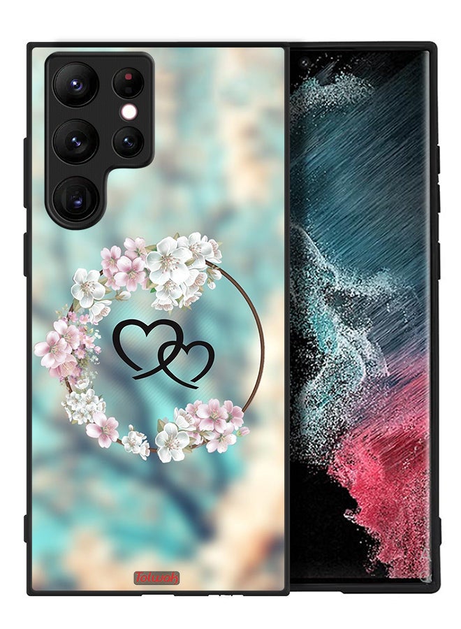 Tolwak Samsung Galaxy S22 Ultra 5G Protective Case Cover Hearts In Ring Art - Image 2