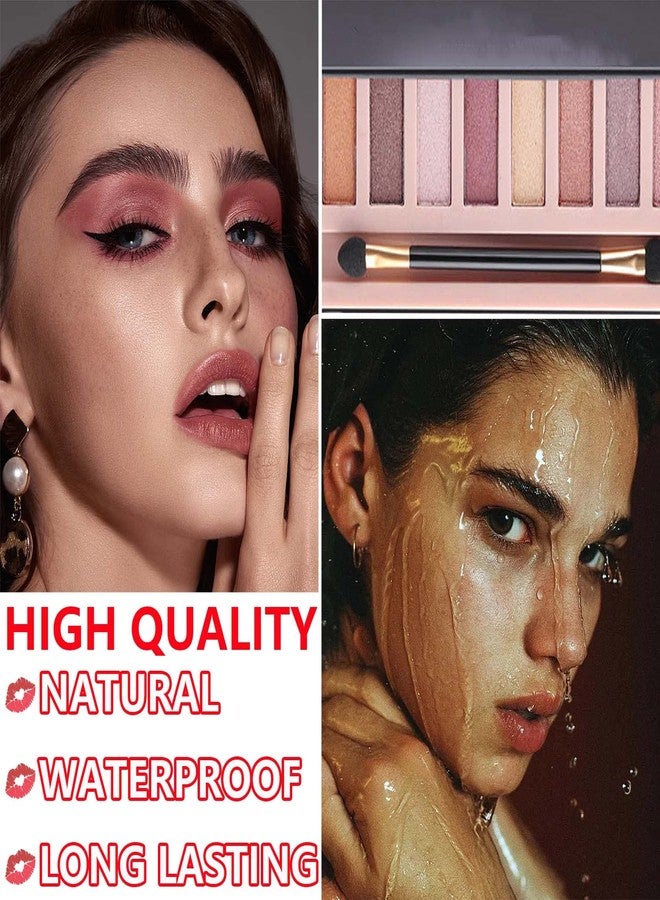 DuoZeng 12 Colors Naked Eyeshadow Palette,Shimmer Glitter Eye Shadow Palette Makeup Natural Highly Pigmented Smokey Eyeshadow Palettes,Long-lasting Makeup Pallets for Women(Shimmer) - Image 4