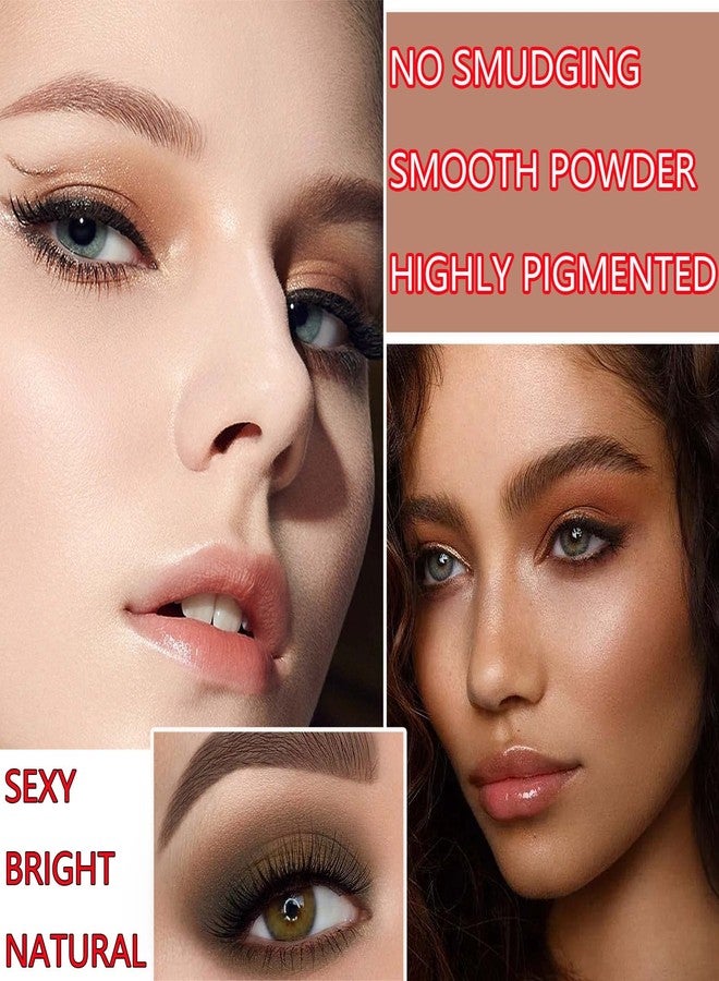 DuoZeng 12 Colors Naked Eyeshadow Palette,Shimmer Glitter Eye Shadow Palette Makeup Natural Highly Pigmented Smokey Eyeshadow Palettes,Long-lasting Makeup Pallets for Women(Shimmer) - Image 5