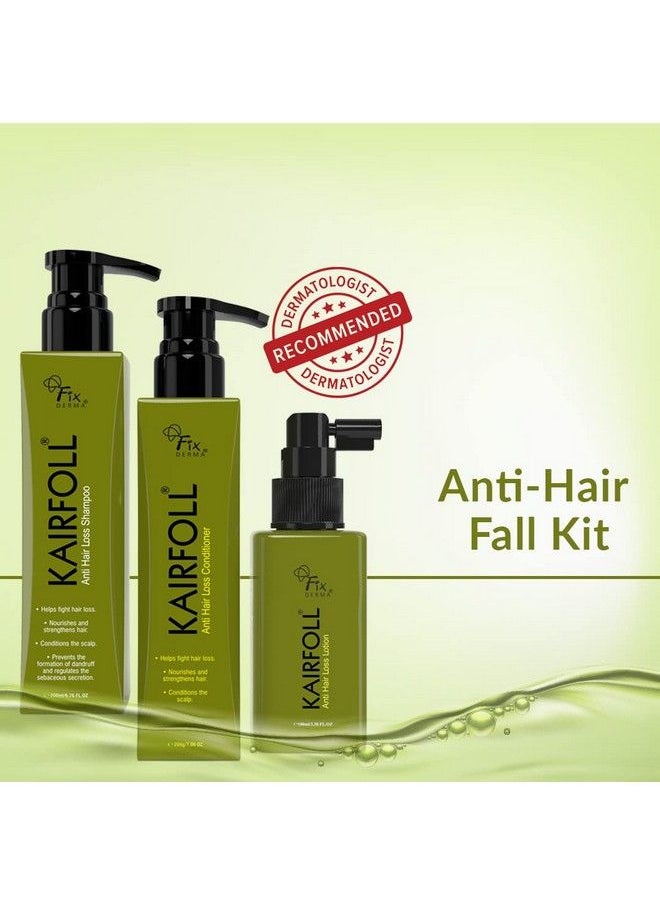 FIXDERMA Kairfoll Hair Care Kit ; Anti Hair Loss Shampoo 200Ml Anti Hair Loss Conditioner 200Gm & Anti Hair Loss Lotion 100Ml ; Controls Hair Fall & Promotes Hair Growth ; Biotin For Hair Growth  - Image 4