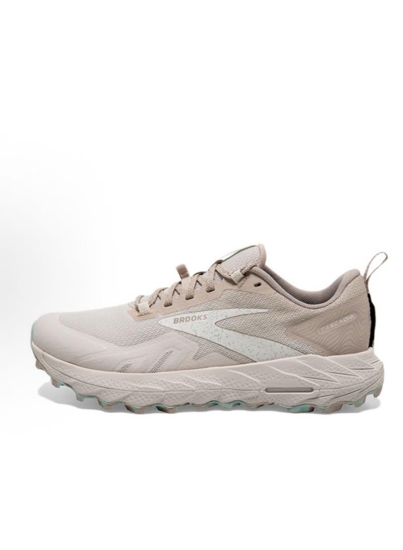 Brooks Cascadia 17 Outdoor Running Shoes Khaki pink for Men/Women/Students - Image 1