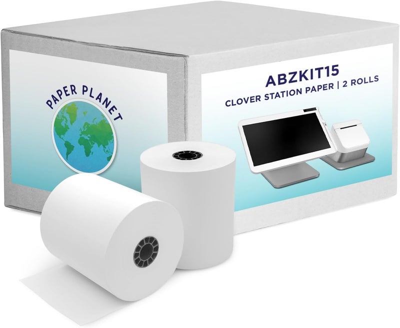 PaperPlanet Thermal Paper for Clover Station by Paper Planet | C500 C501 C503 C100 P100 | 2 Rolls - Image 1
