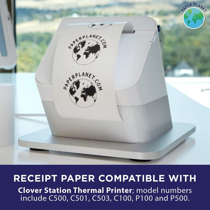 PaperPlanet Thermal Paper for Clover Station by Paper Planet | C500 C501 C503 C100 P100 | 2 Rolls - Image 3