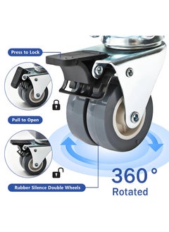 CHHQLZS Fridge Stand Adjustable Washing Machine Stand Base with 4 Locking Twin Wheels Mobile Base for Washing Machines, Dryers, Refrigerators and Laundry Pedestals  - Image 4