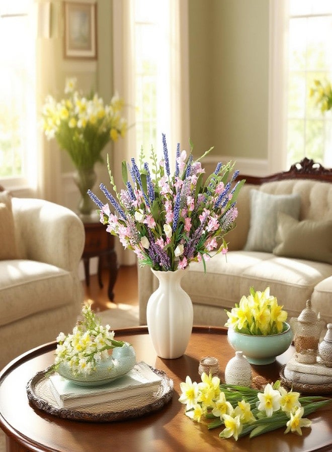 Idyllic 6 Pcs Lavender Vine Set – Artificial Lavender Stems for Spring Decor Floral Wreaths Wedding Home Decoration - Image 4