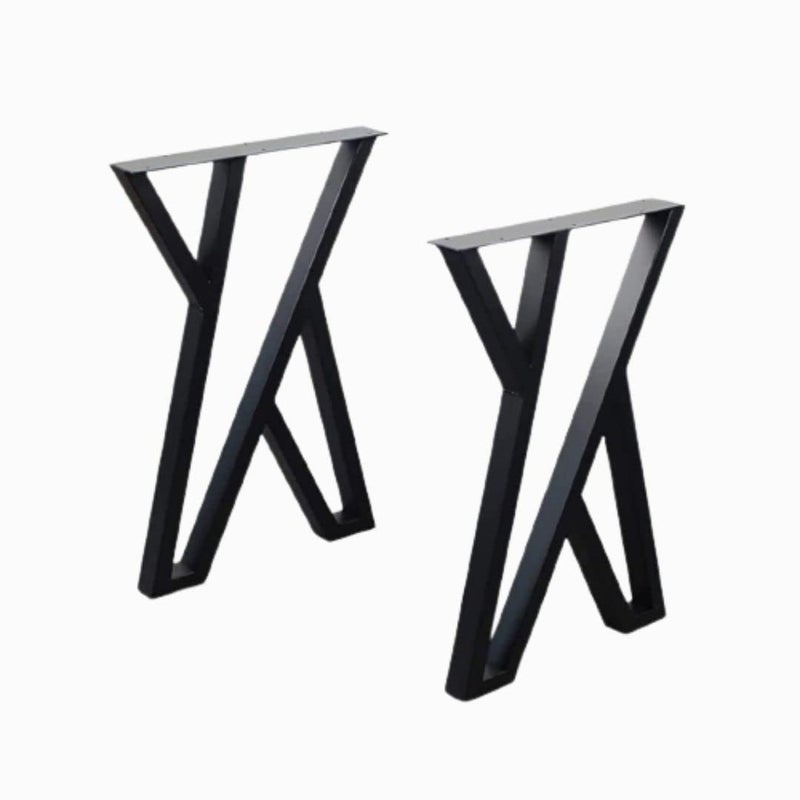 ZITONIOM Metal Table Legs Heavy Duty Desk Legs Furniture Legs for Dining Table Cast Iron Legs Computer Desk Legs Office Desk Legs AShape Leg A_ShapeCross_Ladies_Shape - Image 1