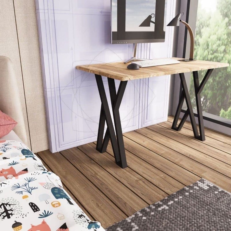 ZITONIOM Metal Table Legs Heavy Duty Desk Legs Furniture Legs for Dining Table Cast Iron Legs Computer Desk Legs Office Desk Legs AShape Leg A_ShapeCross_Ladies_Shape - Image 2